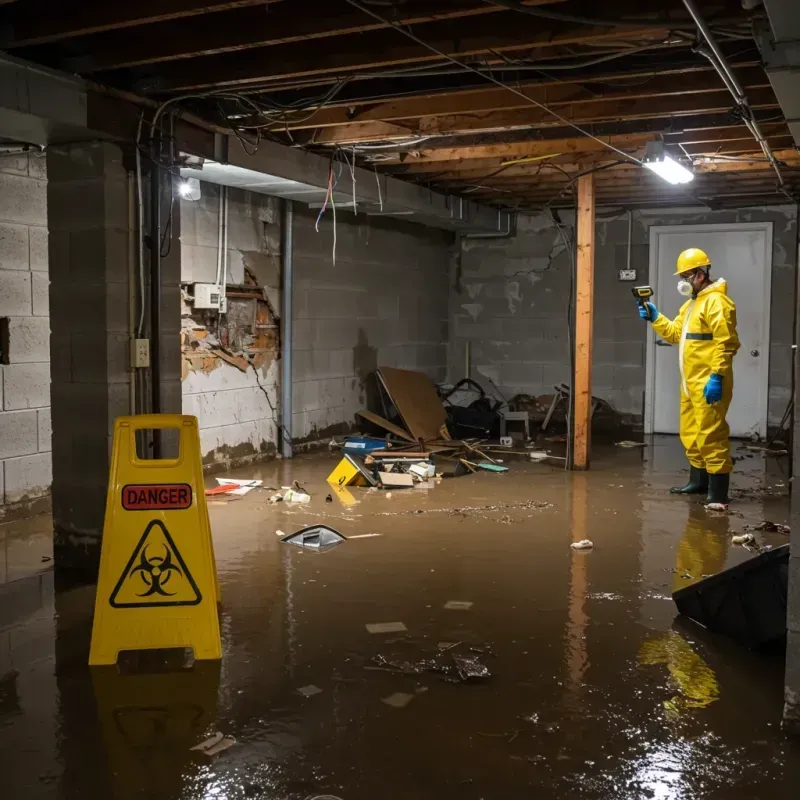 Flooded Basement Electrical Hazard in Gardner, KS Property